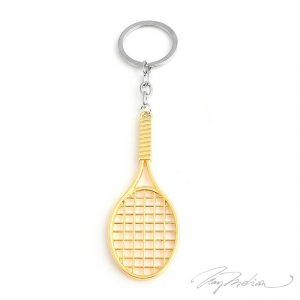 Llavero Tenis Raquet Dorado Colección Alcalá de Henares