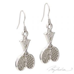Pendientes de Rodio TENIS1 Colección Alcalá de Henares