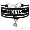 Pulsera de Rodio y Cuero TENIS1 Negra Colección Alcalá de Henares