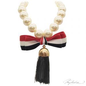 Collar Perlas y Lazo Colección Cervantes