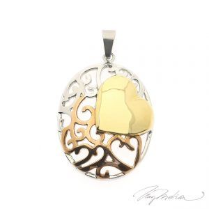 Colgante CORAZOVAL5 Acero de la colección Alcalá de Henares