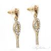 Pendientes de fantasia TENISZIRCOR en Dorados Colección Alcalá de Henares