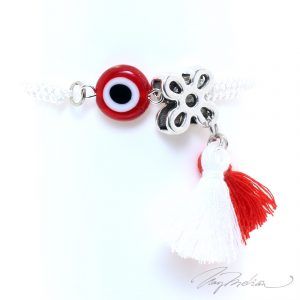 Pulsera Martisor CORTEJFLO en blanco de la Colección MARTIE