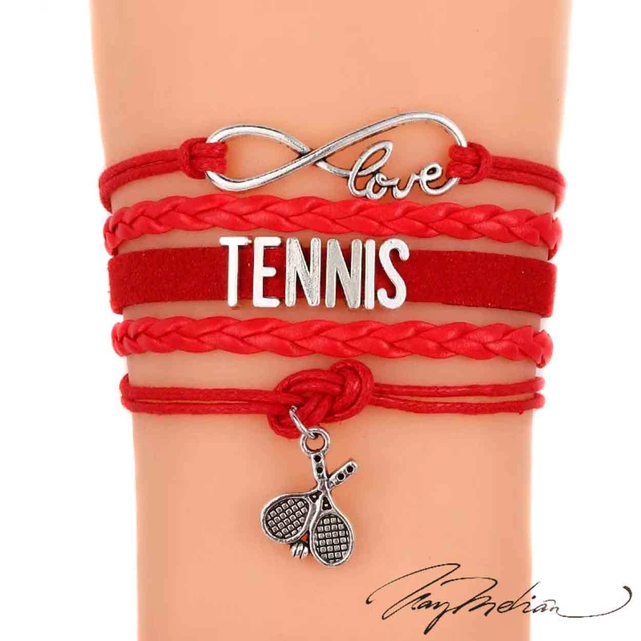 Pulseras Trenzadas Tenis y Raqueta