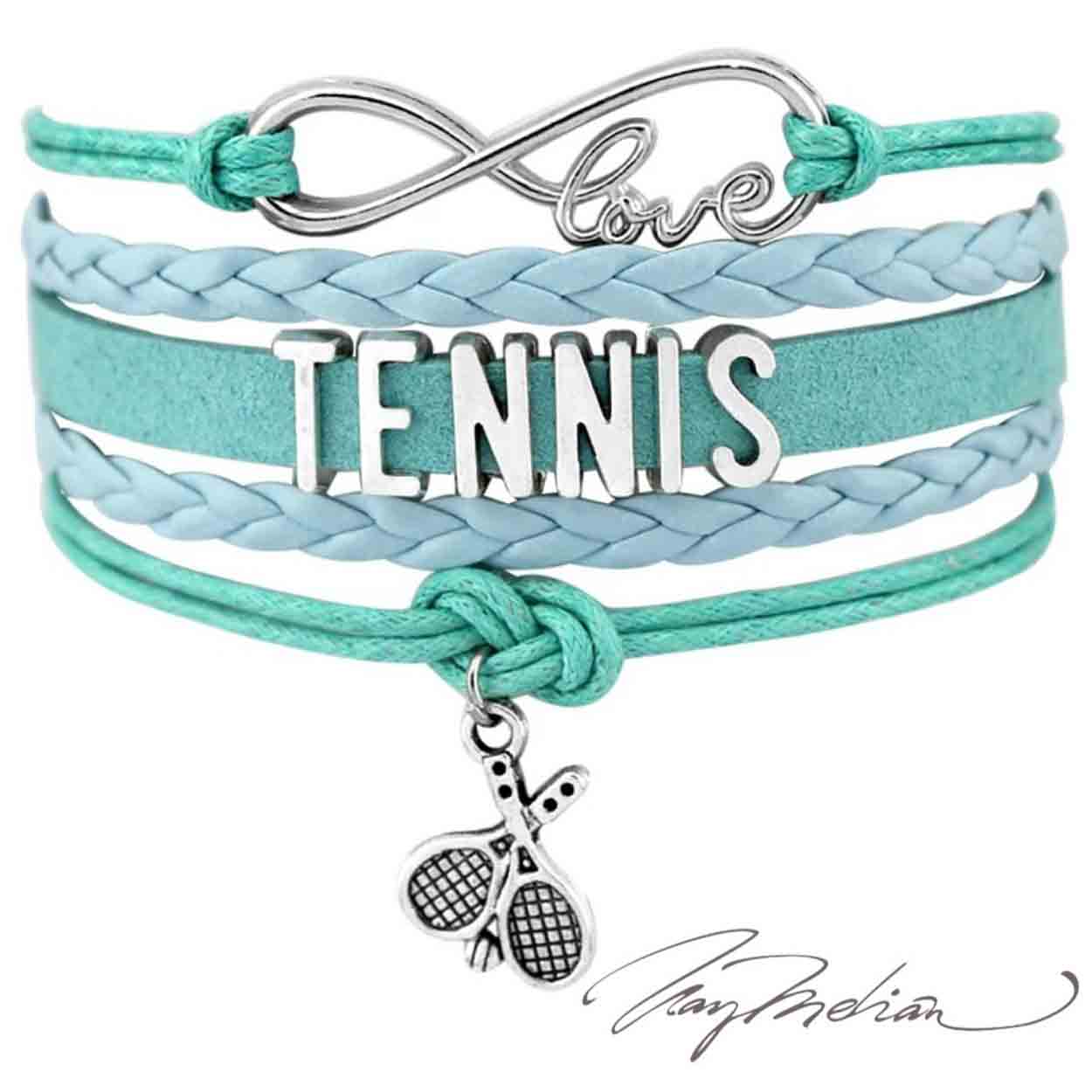 Pulseras Trenzadas Tenis y Raqueta