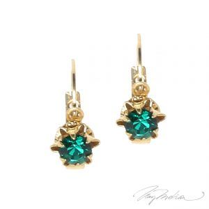 Pendientes Antiq Verde de Oro Laminado de 18K de la colección Alcalá de Henares