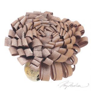 Anillo de Bisutería Flor de Tela FLOR1 de la Colección CORONA