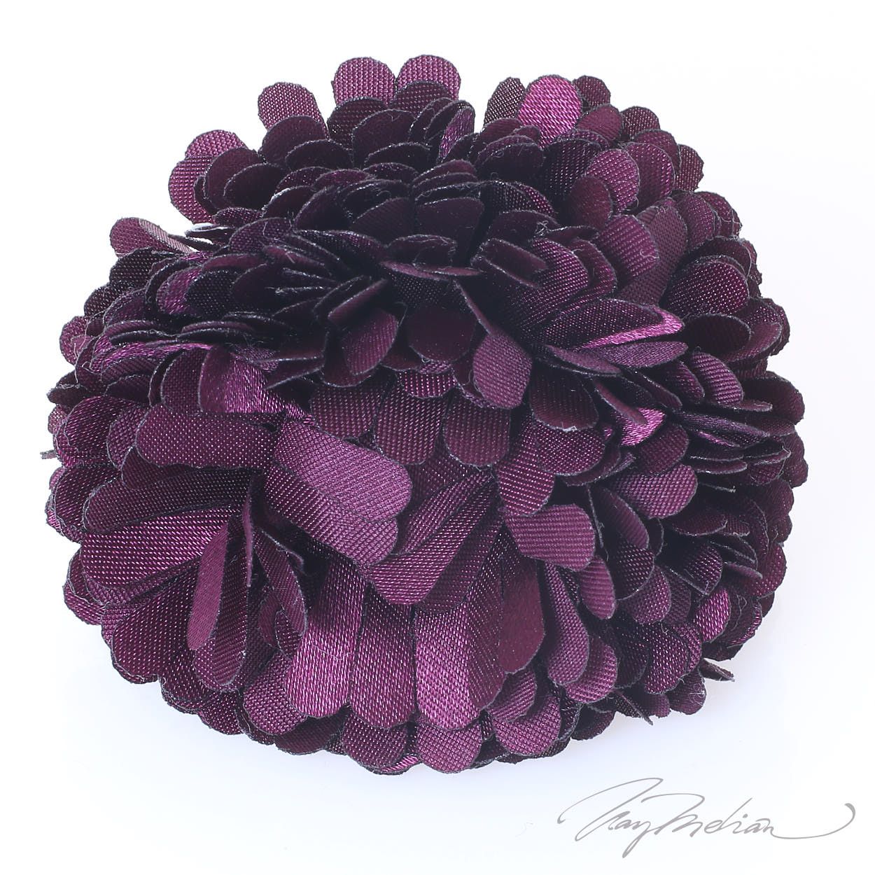Anillo de Bisutería Flor de Tela FLOR2 Violeta de la Colección CORONA - Imagen 3