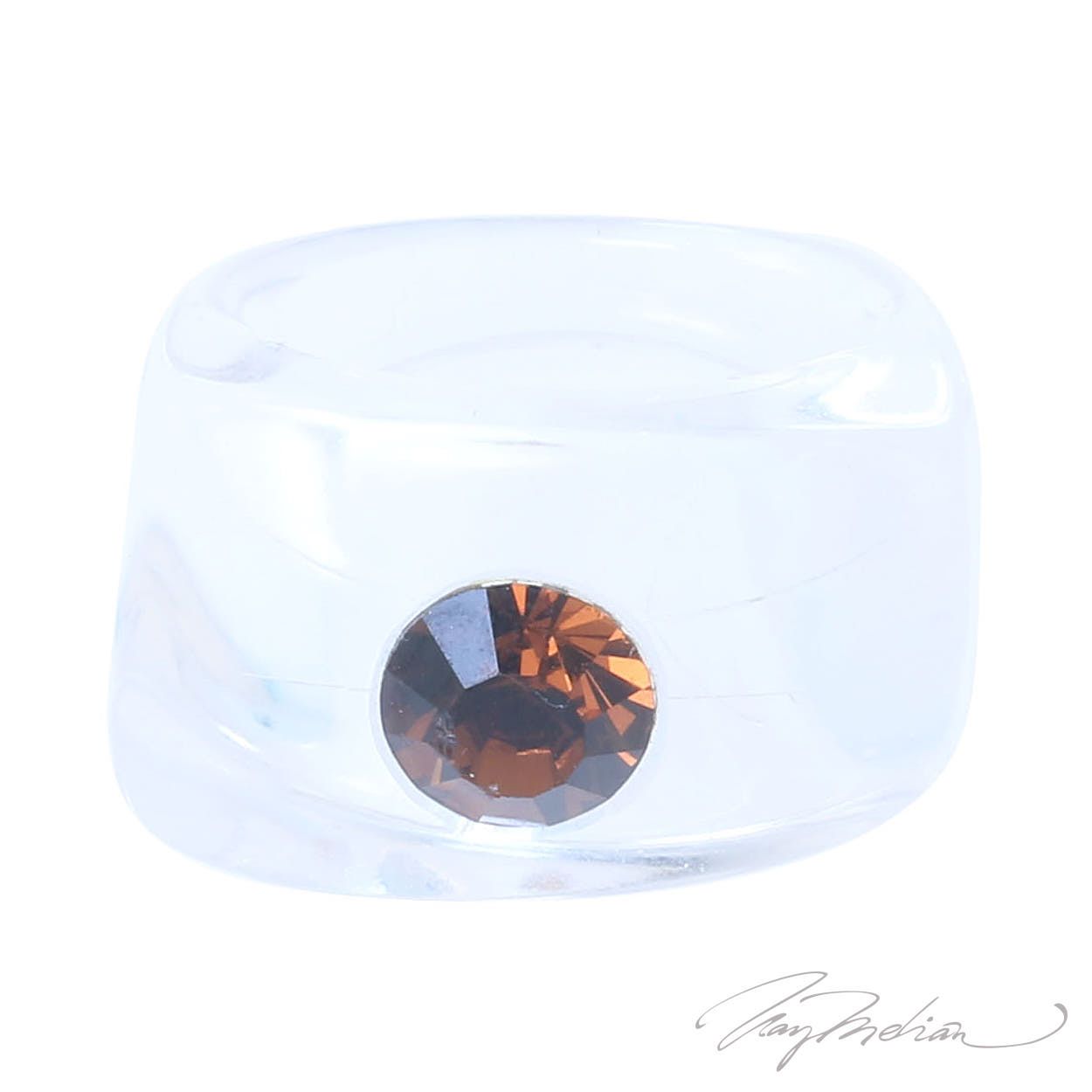 Anillo de Diseño Metacrilato Transparente METAREC de la Colección CORONA - Imagen 2