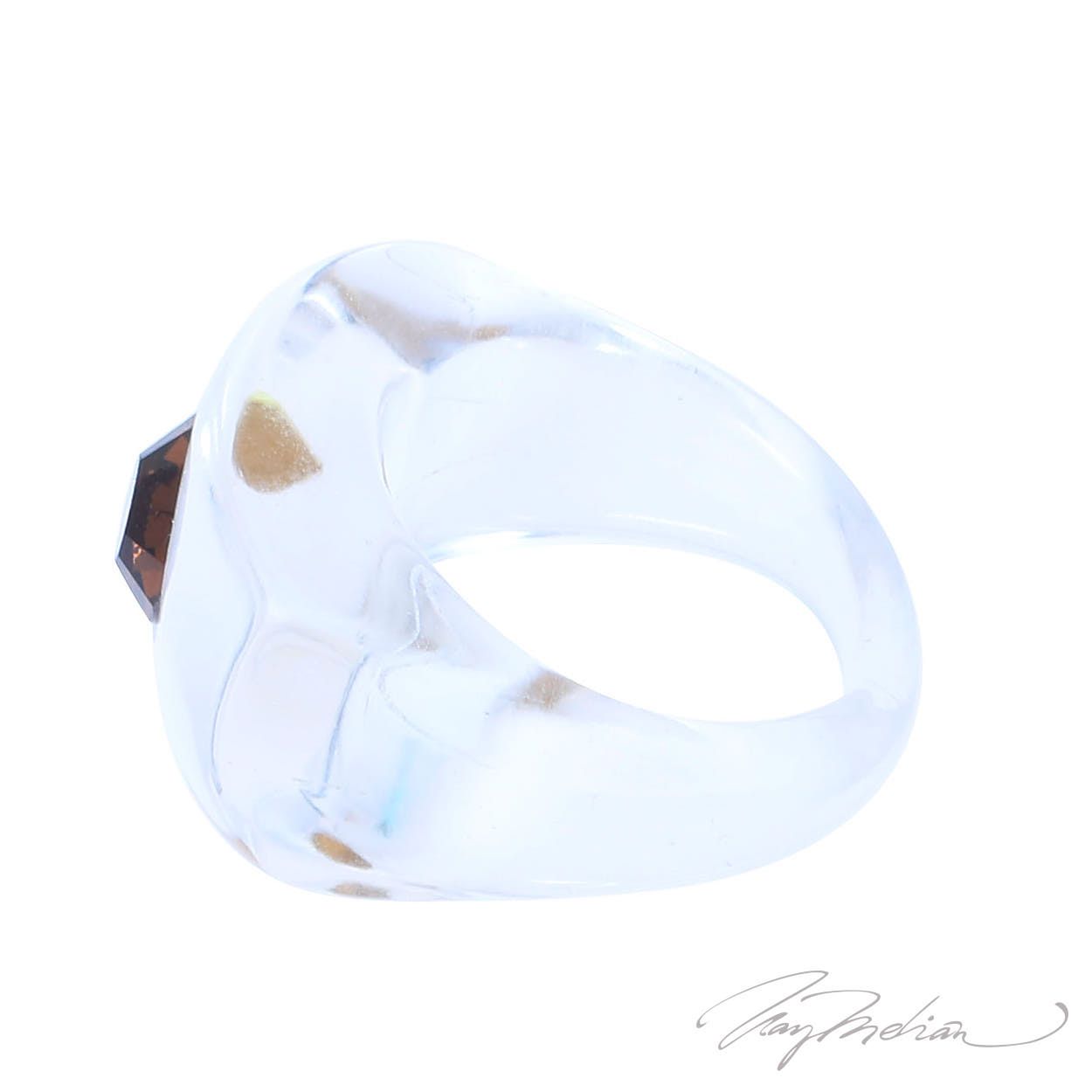 Anillo de Diseño Metacrilato Transparente METAREC de la Colección CORONA - Imagen 3