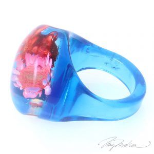 Anillo de Diseño Metacrilato Azul METACORAZ de la Colección CORONA