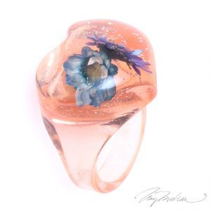 Anillo de Diseño Metacrilato Rosado METACORAZ de la Colección CORONA