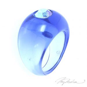 Anillo de Metacrilato METAOVALS Azul de la Colección CORONA