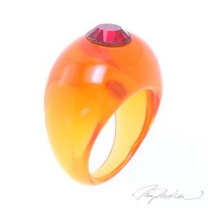 Anillo de Metacrilato METAOVALS Naranja de la Colección CORONA