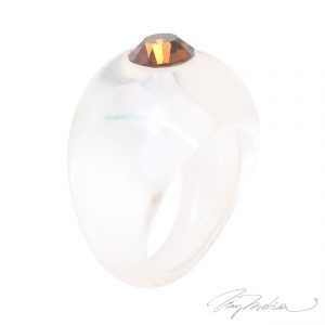 Anillo de Metacrilato METAOVALS Transparente de la Colección CORONA