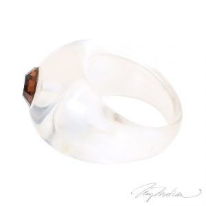 Anillo de Metacrilato METAOVALS Transparente de la Colección CORONA