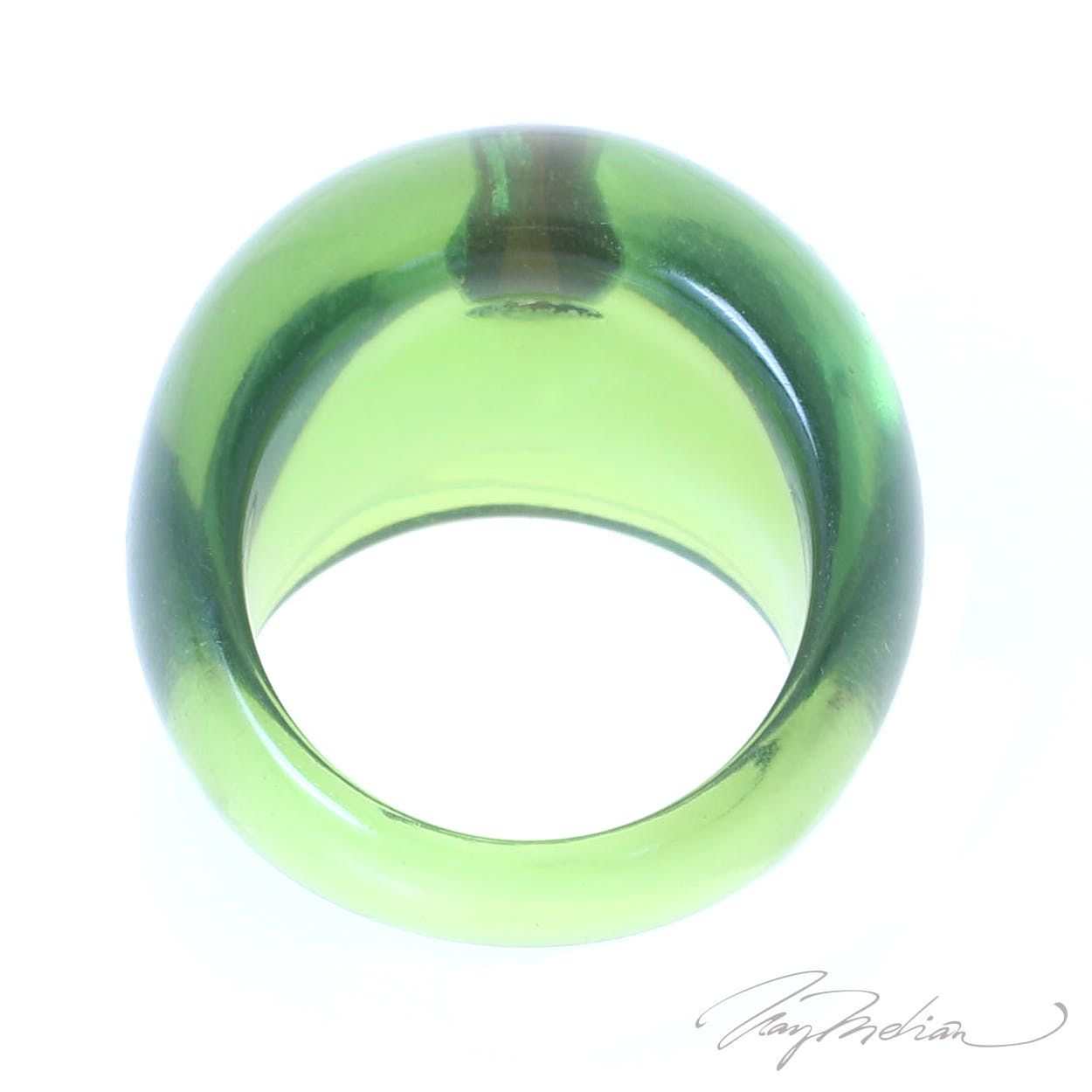Anillo de Metacrilato METAOVALS Verde de la Colección CORONA - Imagen 4