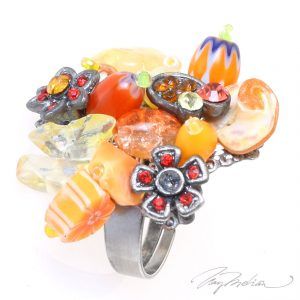 Anillo de Diseño MULTI2 Naranja de la Colección CORONA