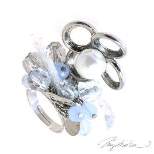 Anillo de Diseño GUINDAFLOR Azul de la Colección CORONA