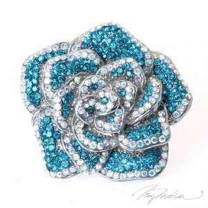 Anillo de Diseño FLORSWARO Turquesa de la Colección CORONA