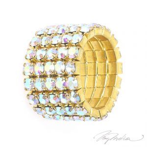 Anillo de Cristales dorado STRASSARO de la Colección CORONA