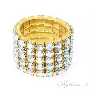 Anillo de Cristales dorado STRASSARO de la Colección CORONA