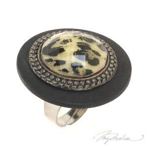 Anillo de Madera y Metacrilato CIRCAPRINT marrón de la Colección CORONA