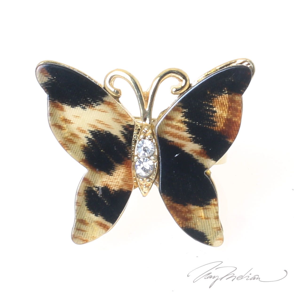 Anillo de Bisutería Carey con Mariposa CAREY2 de la Colección CORONA - Imagen 2