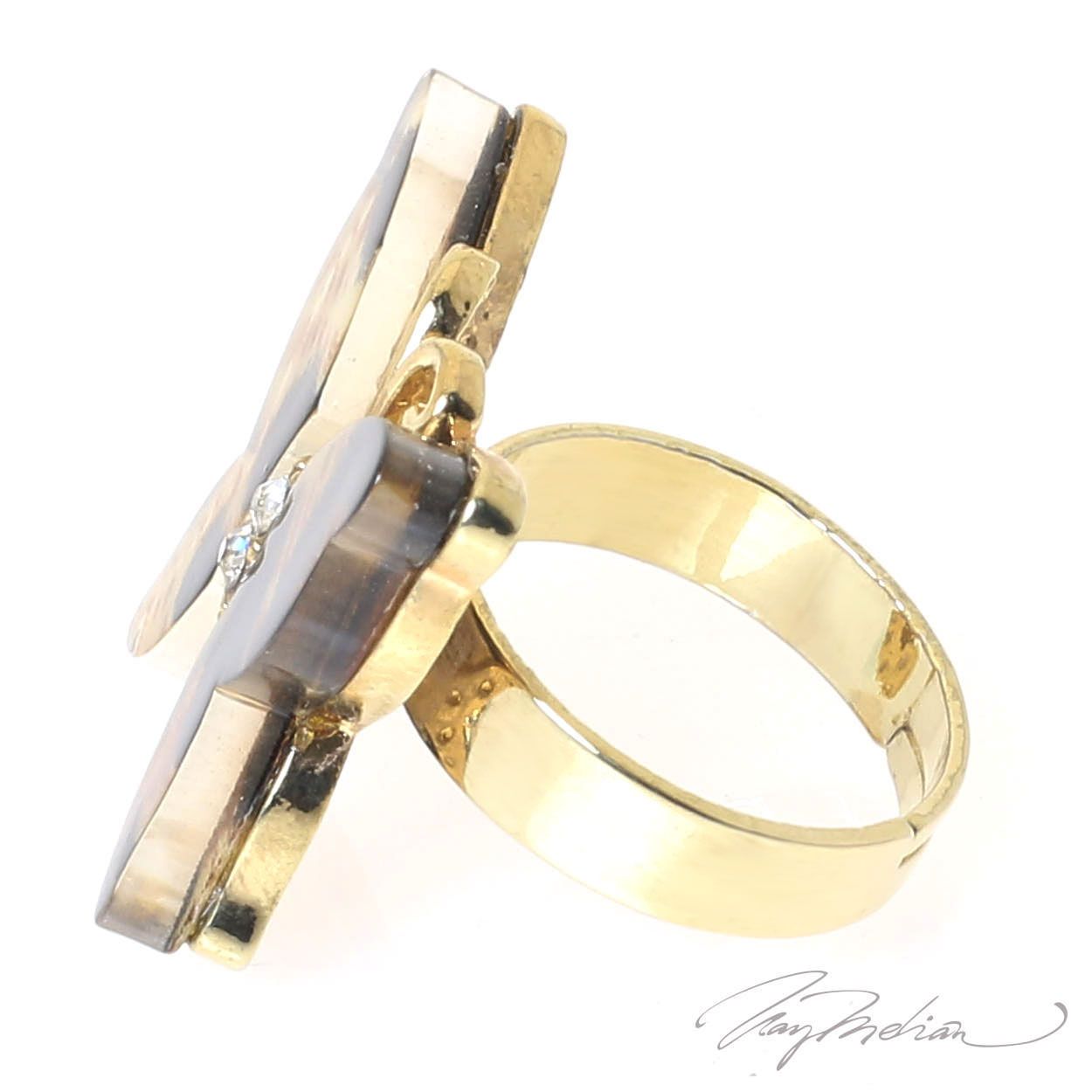 Anillo de Bisutería Carey con Mariposa CAREY2 de la Colección CORONA - Imagen 3
