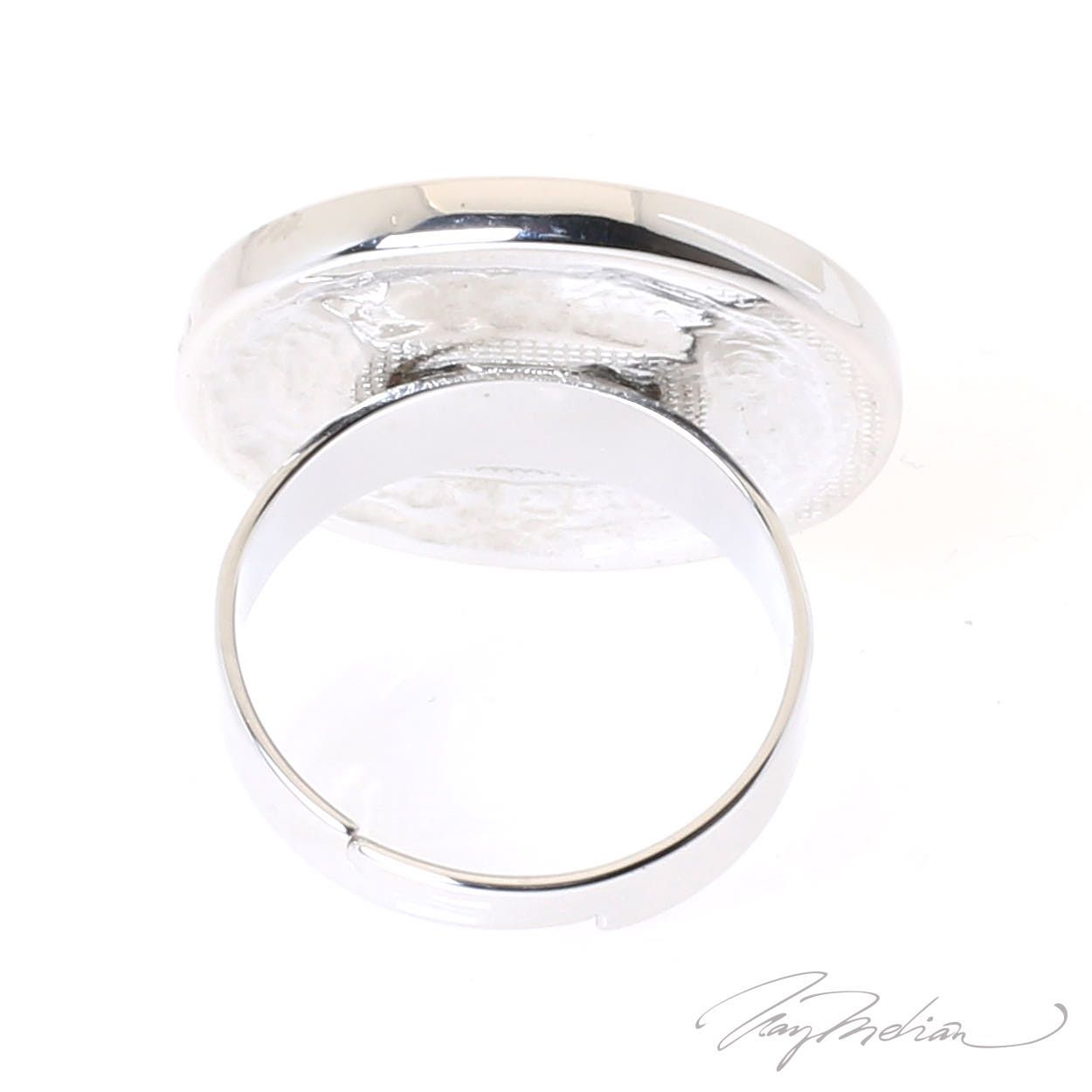 Anillo de Rodio y Esmalte Azul CIRCES de la Colección CORONA - Imagen 4