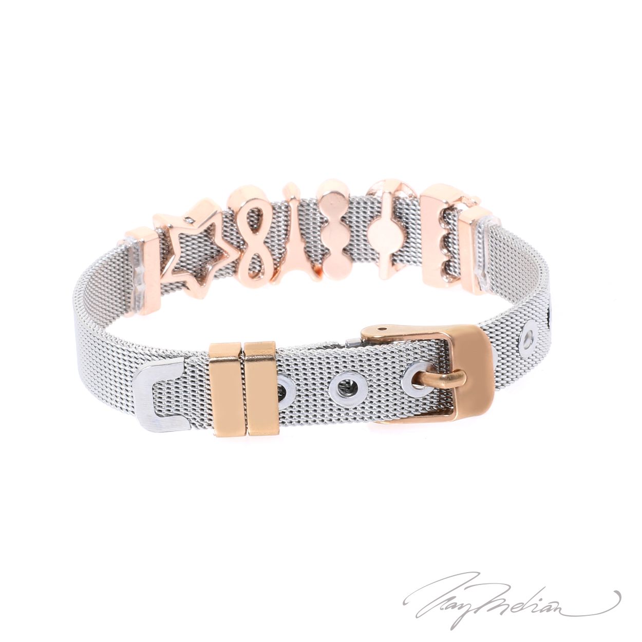 Pulsera de Acero ALCORSUERTE de la Colección CORONA bañada en Oro Cartier - Imagen 2