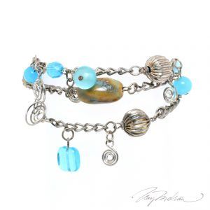 Pulsera de Diseño alambrismo 3en1 GUINDCRIS de la Colección CORONA
