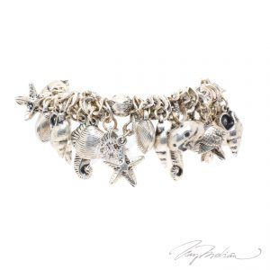 Pulsera elástica de Rodio con estilo envejecido GUINDMAR2 de la Colección CORONA