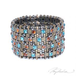 Pulsera antique con Cristales de Swarovski ELASTBRON. Colección CORONA