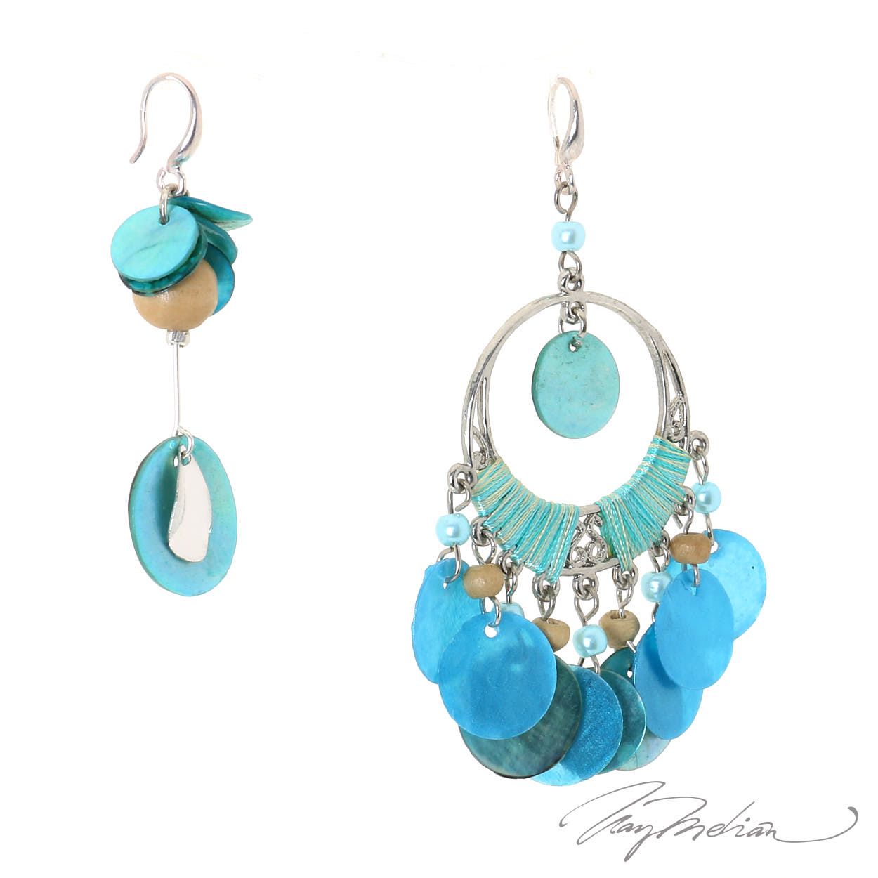 Pendientes Asimétricos Playa de Murcia de la Colección Descon - Imagen 2