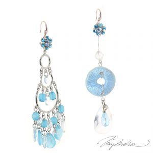 Pendientes Asimétricos Cristal de Murcia de la Colección Descon