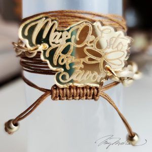 Pulsera convertible a Collar con cordon ajustable. Personalizable