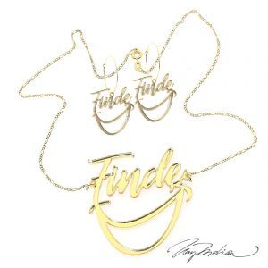 Collar FINDE personalizable de Oro Laminado