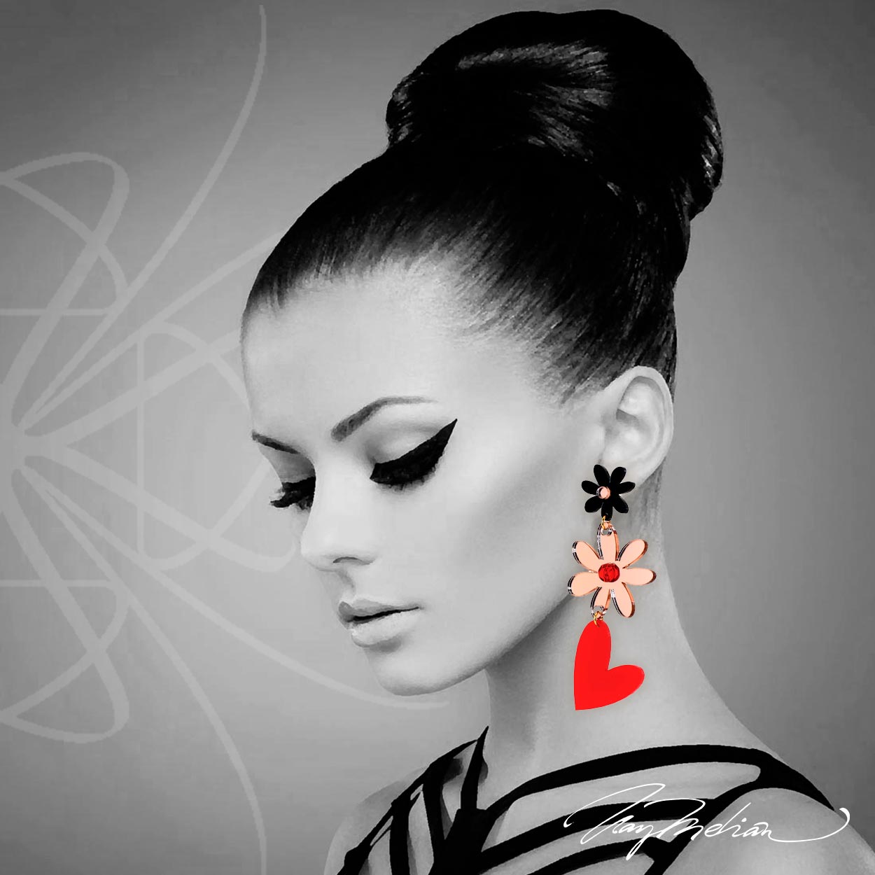 Pendientes AMOR AMOR personalizados en Metacrilato - Imagen 2