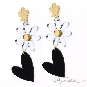 Pendientes BRISBANE AMOR personalizados en Metacrilato