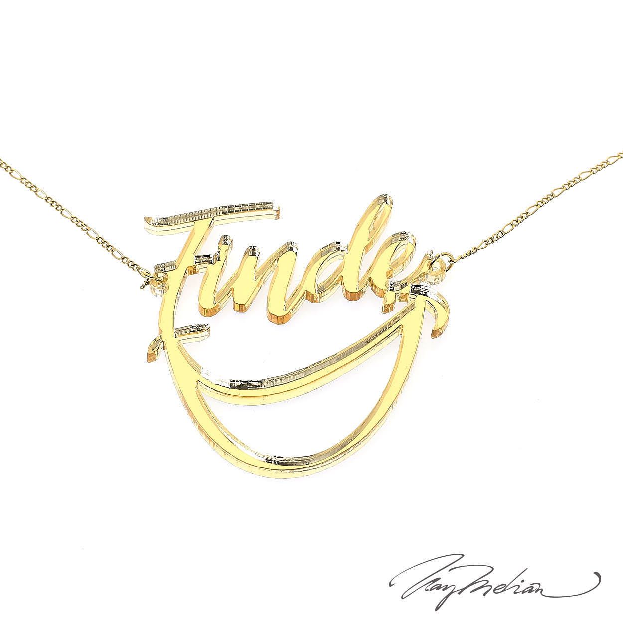 Set Collar y Pendientes FINDE personalizable de Oro Laminado - Imagen 3
